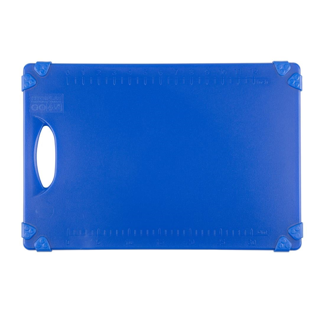 Hygiplas Commercial Grip Chopping Board Blue 458x306mm
