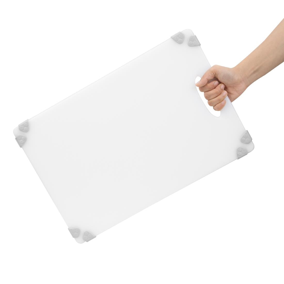 Hygiplas Commercial Grip Chopping Board White 458x306mm