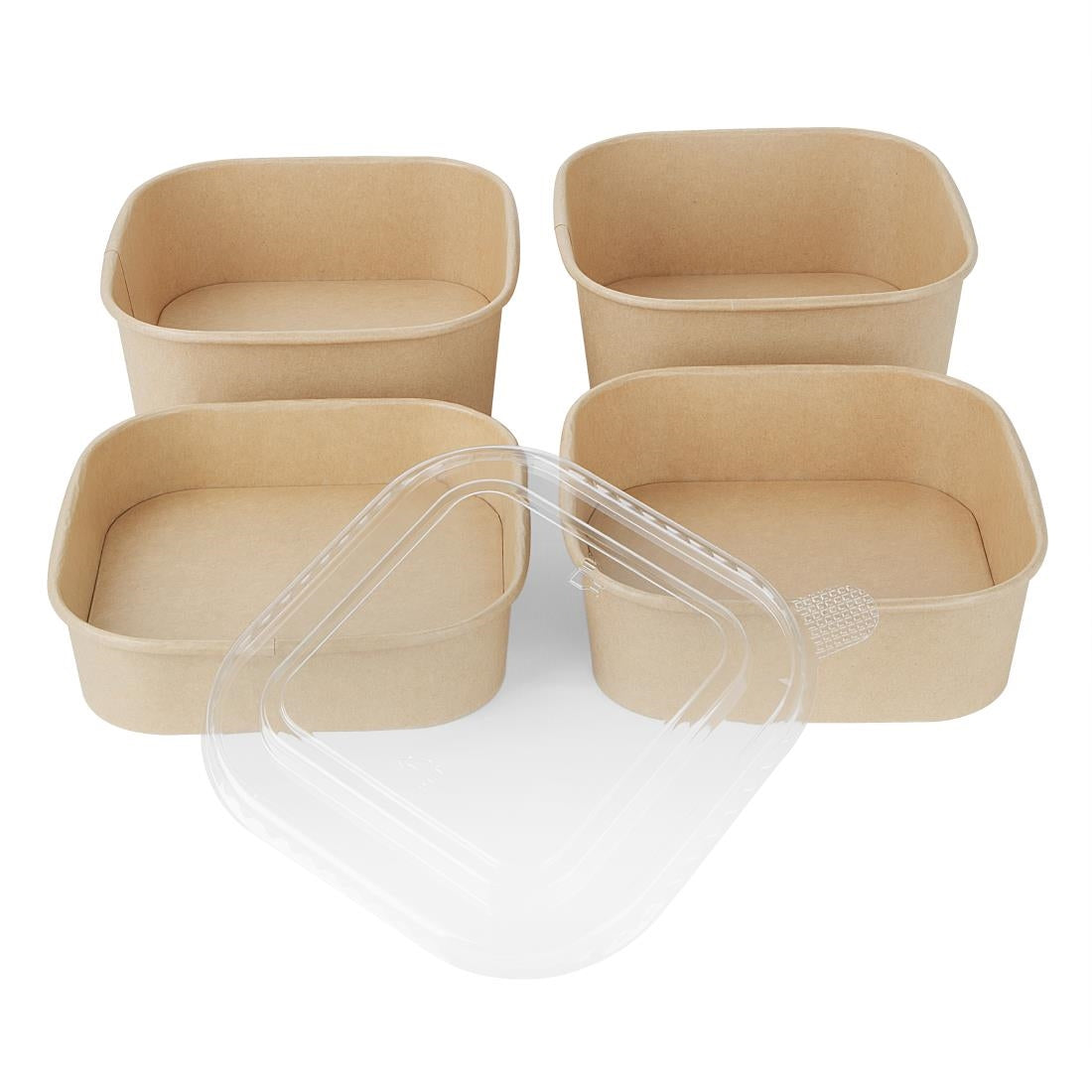 Fiesta Recyclable Square Container Bases 1200ml (300 Pack)