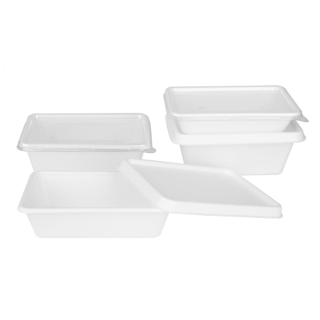 Fiesta Recyclable PET Lids for Bagasse Container Bases (100 Pack)
