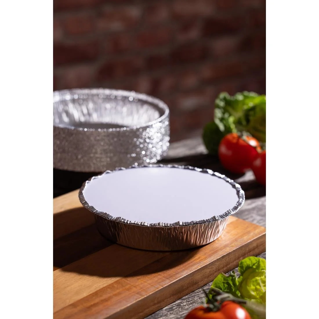 Fiesta Recyclable Foil Round Container 8" (200 Pack)