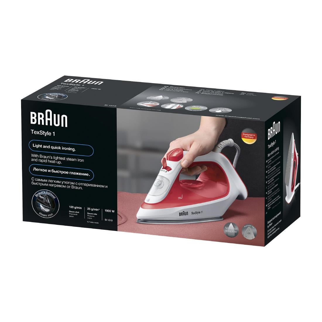 Braun TexStyle 1 Steam Iron SI1019RD