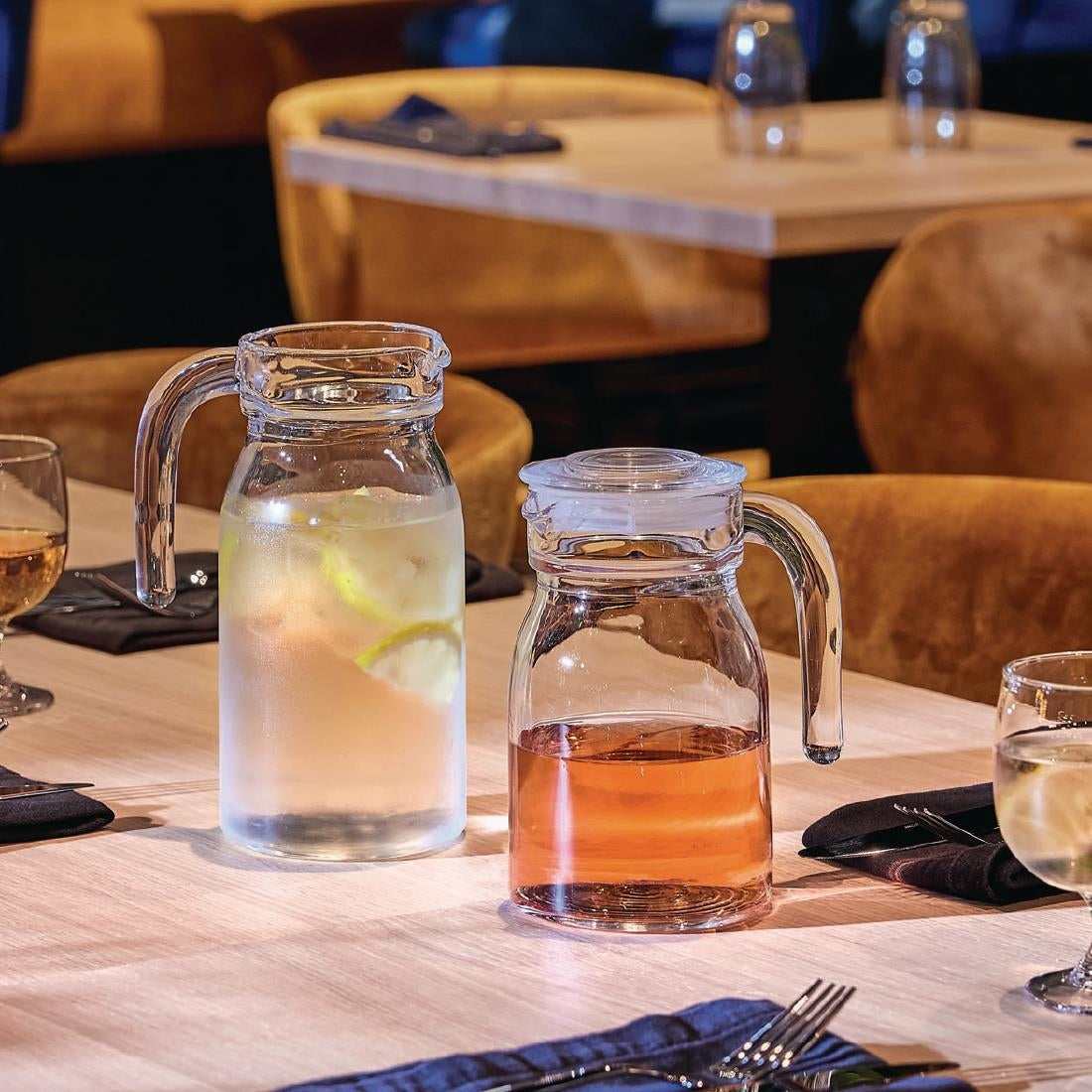 Arcoroc Spring Jugs with Glasses Lid 750ml (6 Pack)