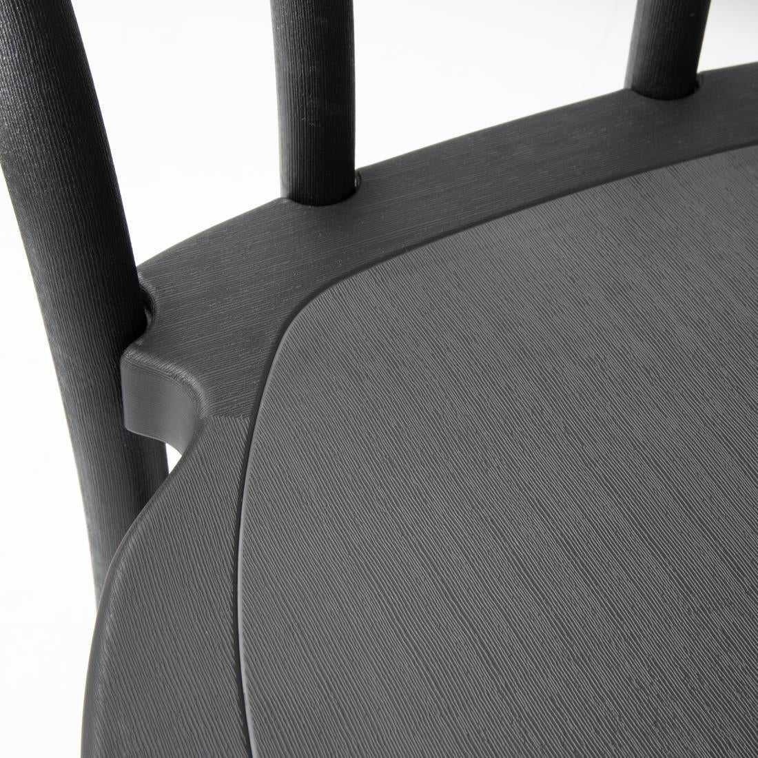 Bolero Soho Bentwood Style Resin Chairs Black (4 Pack)