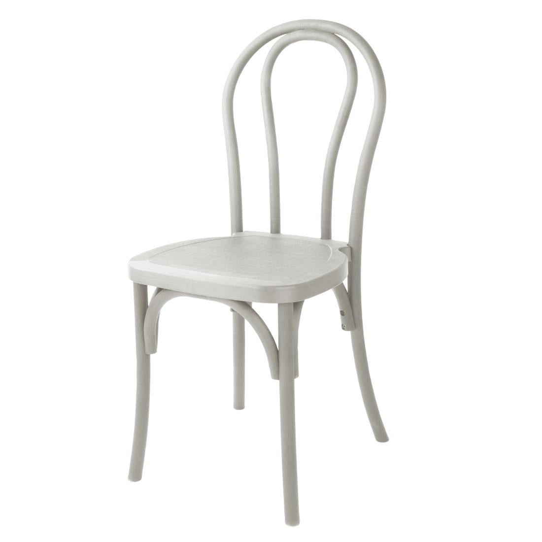 Bolero Soho Bentwood Style Resin Chairs Limewash (4 Pack)