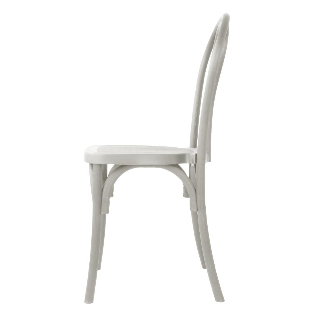 Bolero Soho Bentwood Style Resin Chairs Limewash (4 Pack)