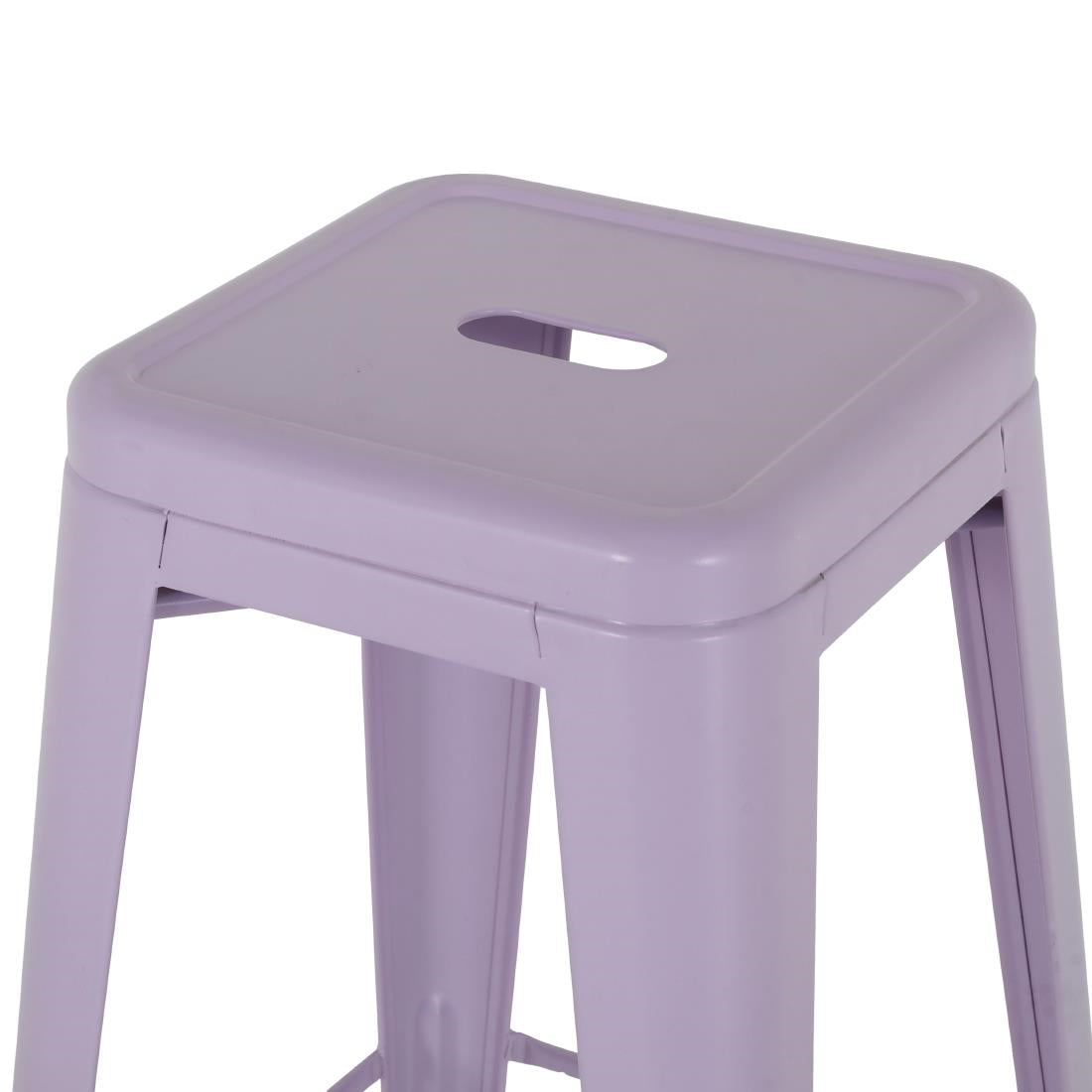 Bolero Bistro Metal High Stools Lilac Pop (4 Pack)