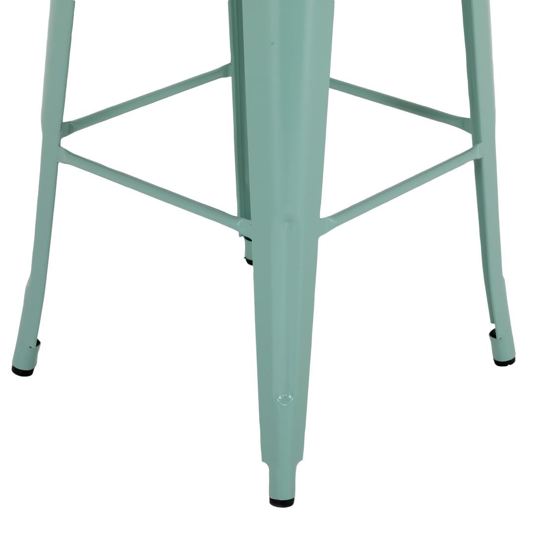 Bolero Bistro Metal High Stools Olive Green (4 Pack)