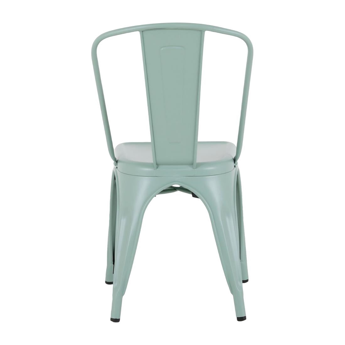 Bolero Bistro Metal Chairs Olive Green (4 Pack)