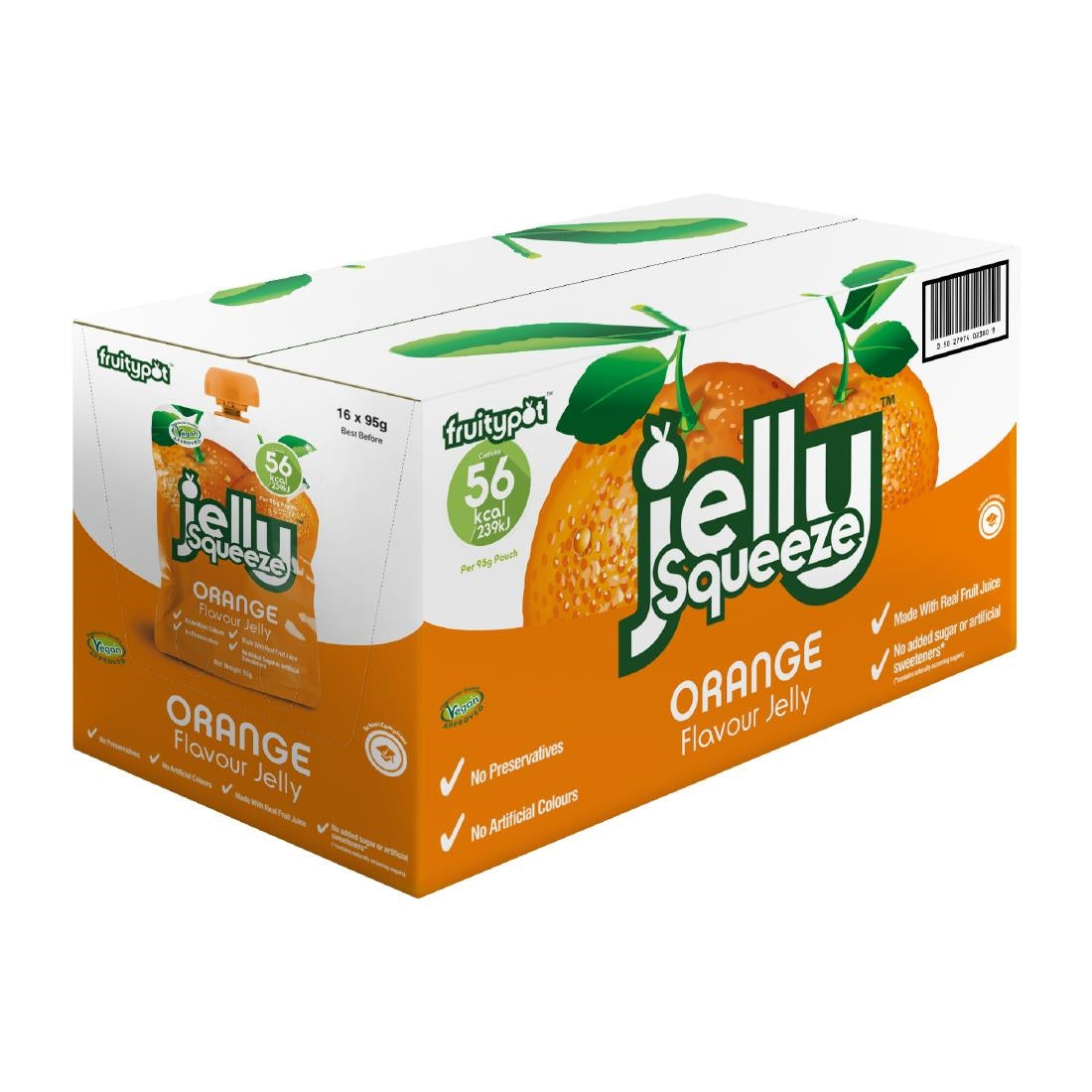 JellySqueeze Orange Flavour Jelly 95g (16 pack)