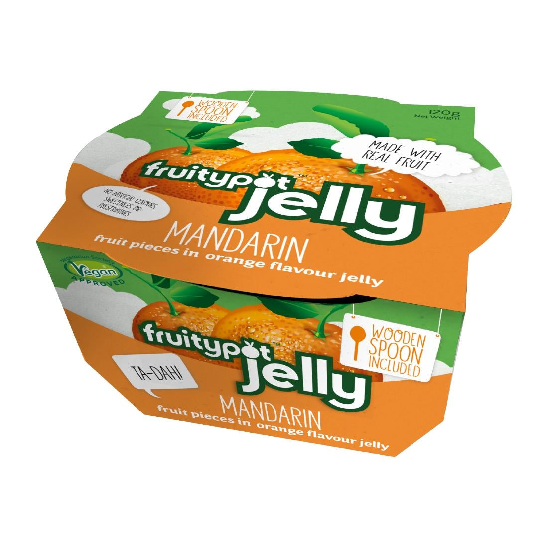 Fruitypot Mandarin in Orange Jelly with Spoon 120g (18 pack)