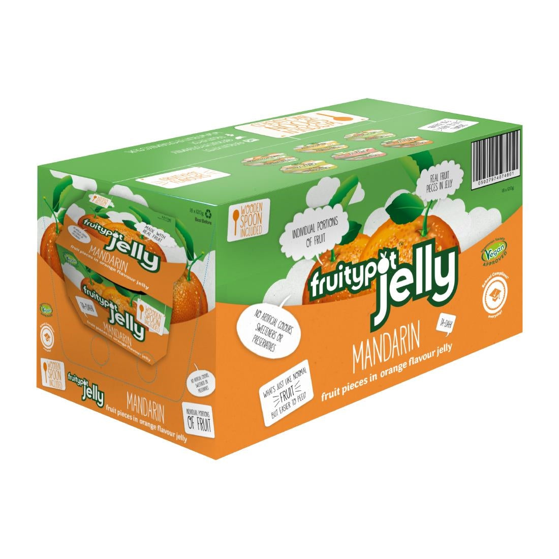 Fruitypot Mandarin in Orange Jelly with Spoon 120g (18 pack)