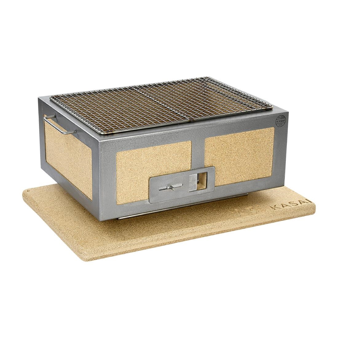 Kasai Medium Wide Konro Grill with Stainless Steel Frame KAS-16026