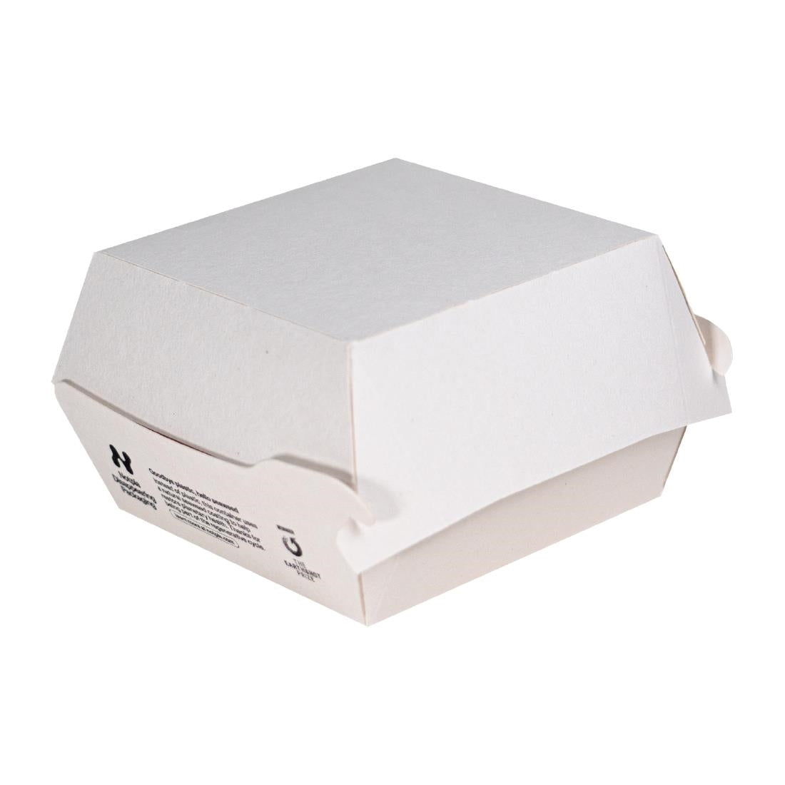 Notpla 5" Clamshell Burger Boxes - White (200 Pack)