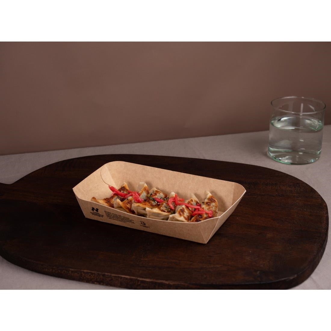 Notpla 8"x5" Rectangular Trays - Kraft (400 Pack)