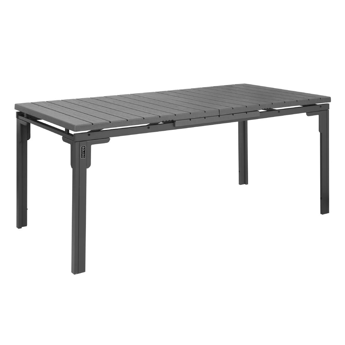 Bolero Valletta Grey Slatted Extendable Outdoor Dining Table