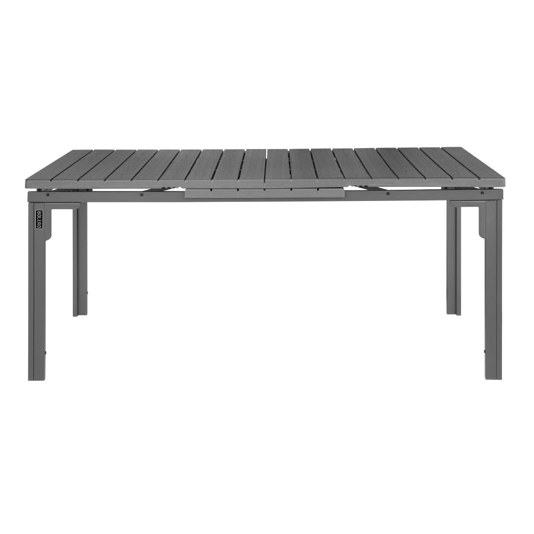 Bolero Valletta Grey Slatted Extendable Outdoor Dining Table
