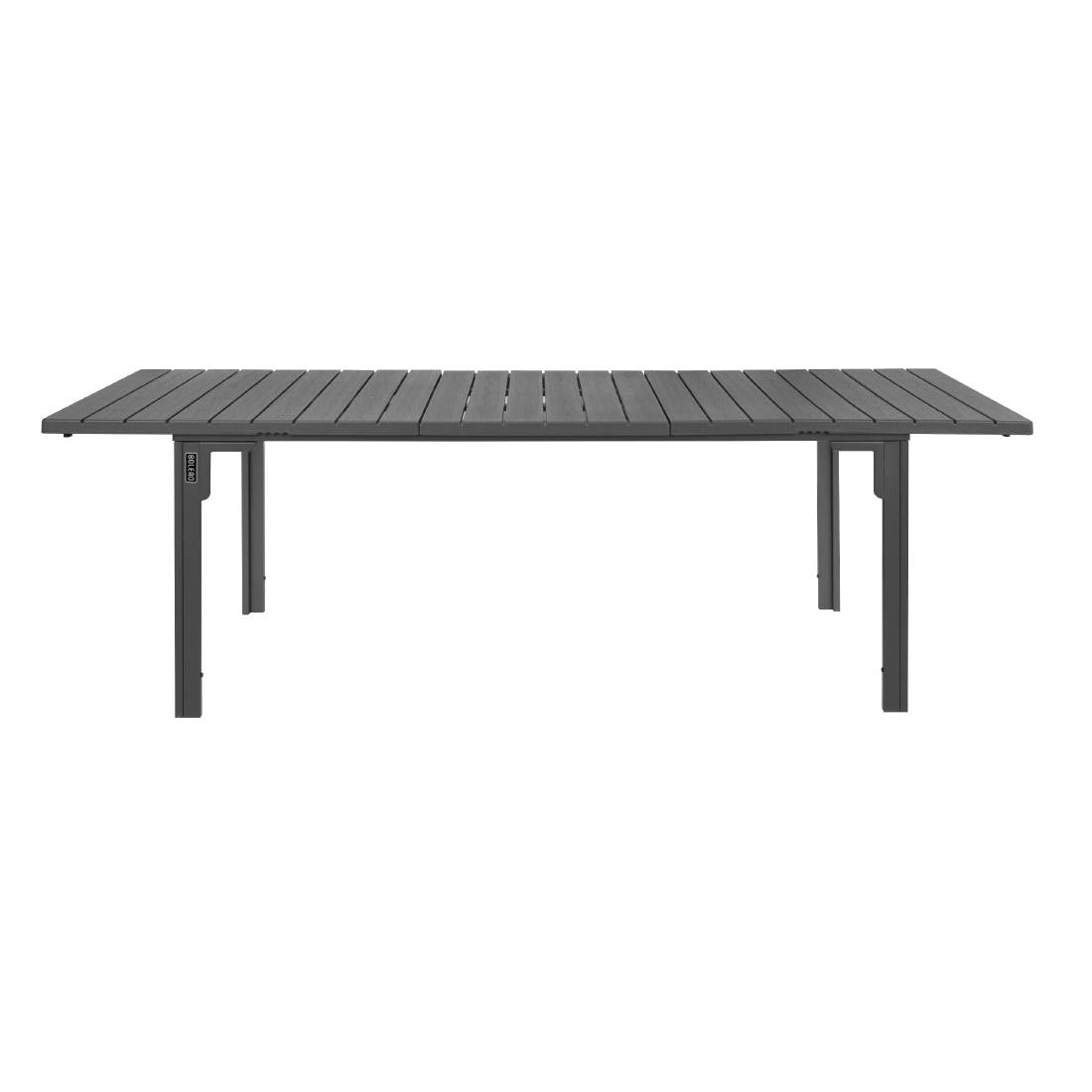 Bolero Valletta Grey Slatted Extendable Outdoor Dining Table