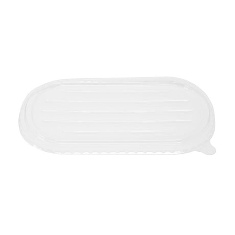 Fiesta Recyclable PET Lids for Bagasse Oval Containers (100 Pack)