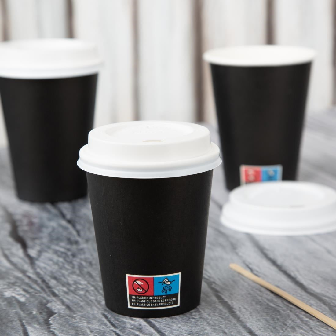 Nisbets Essentials Hot Cups and Lids Pack 12oz (300 Pack)
