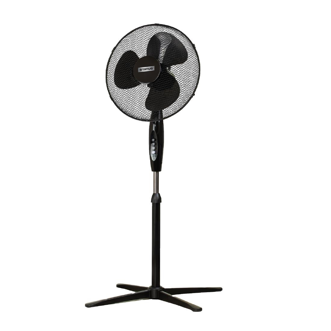 Status Oscillating Black Stand Fan 16"