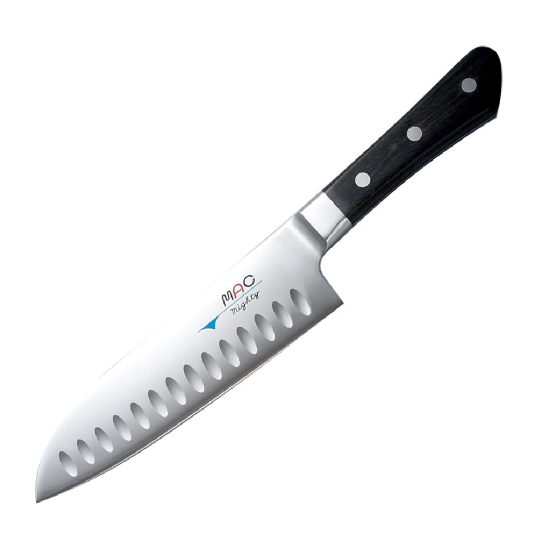 Mac Professional Santoku Knife with Dimple MSK-65 Black 17cm