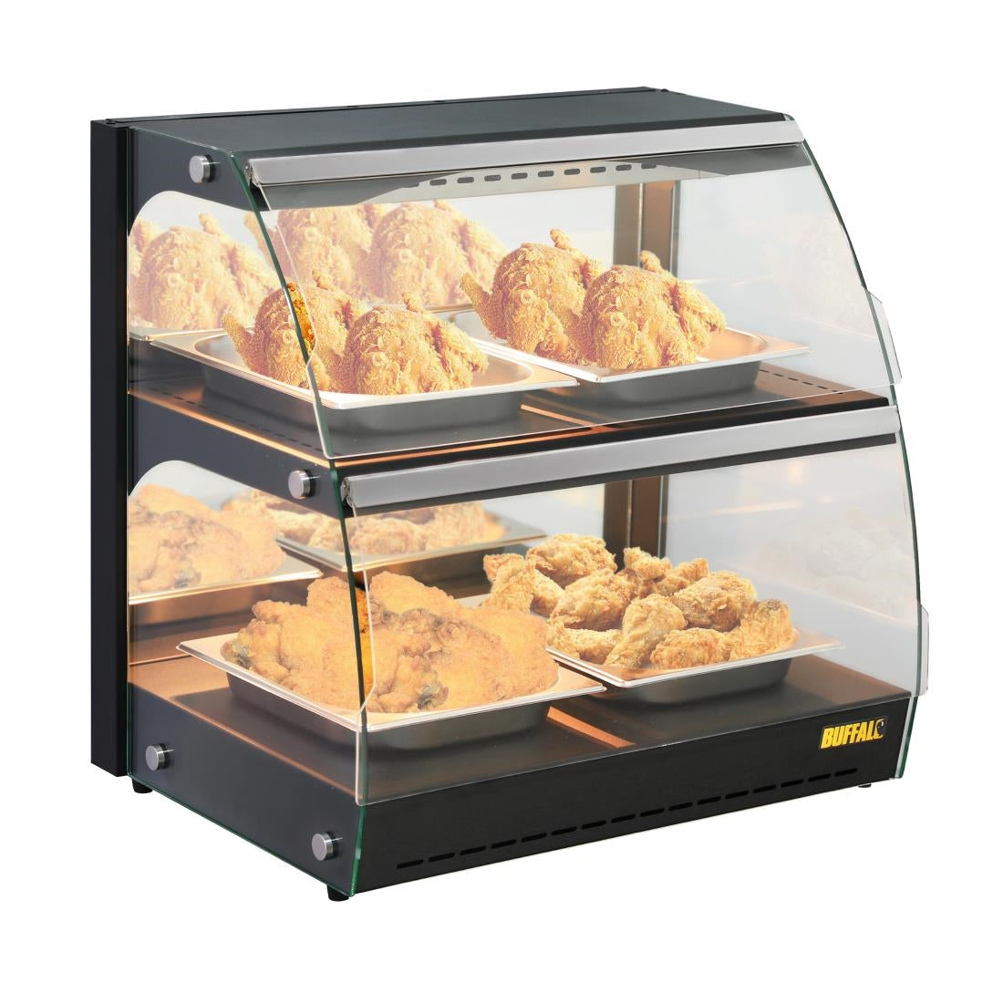 Buffalo Self-Serve Heated Display Unit with Hinged Doors