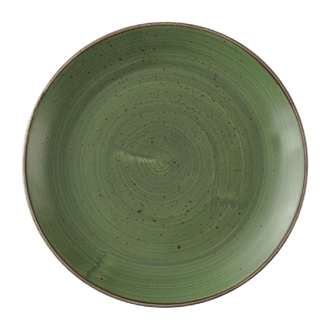 Churchill Stonecast Sorrel Green Coupe Plates 260mm (12 Pack)