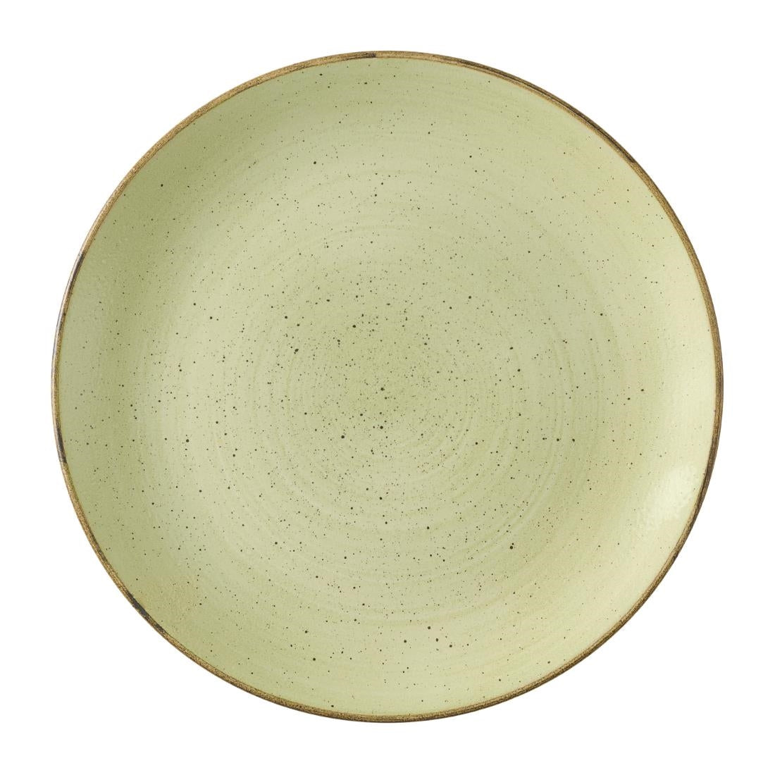 Churchill Stonecast Raw Green Evolve Coupe Plates 165mm (12 Pack)