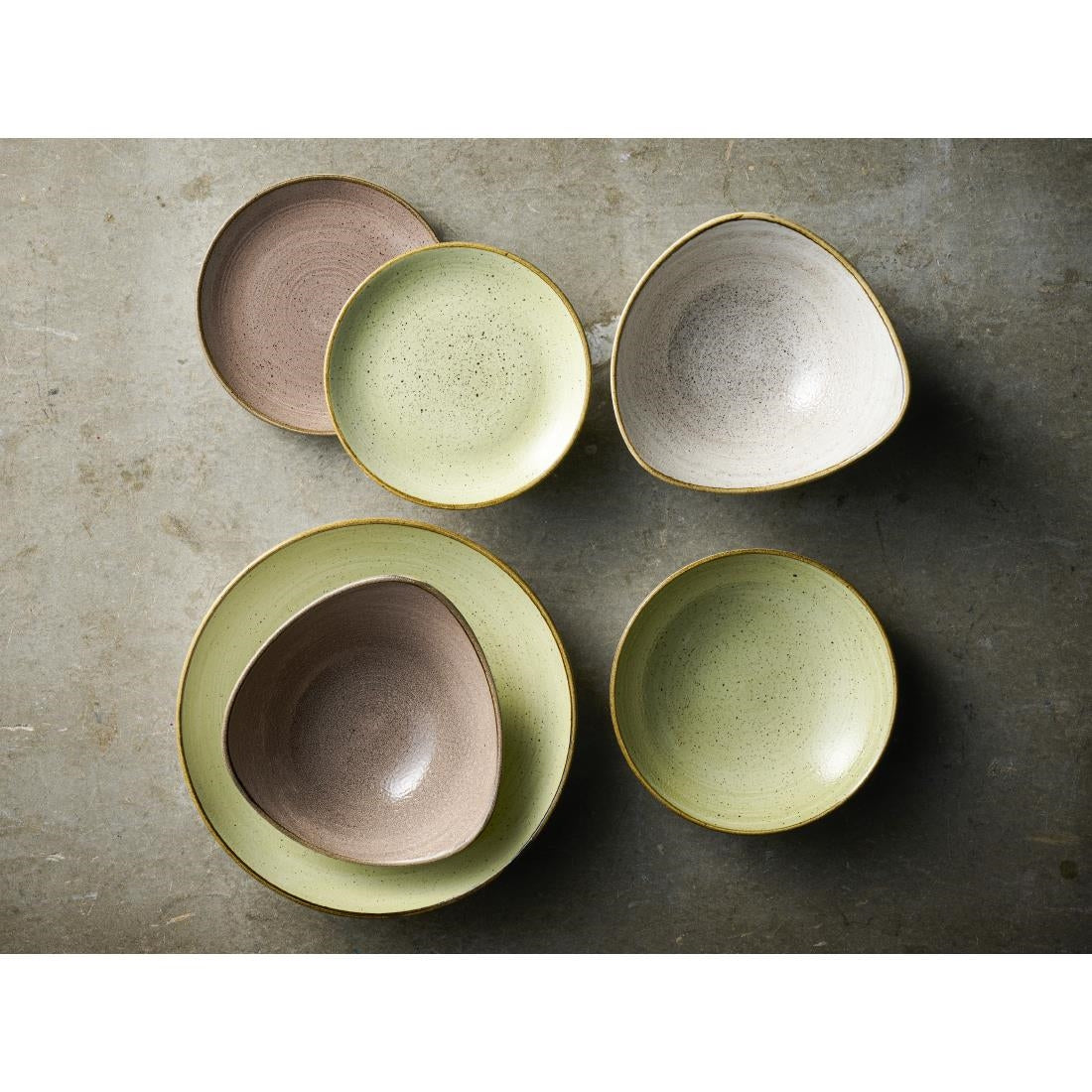 Churchill Stonecast Raw Green Coupe Bowls 184mm (12 Pack)