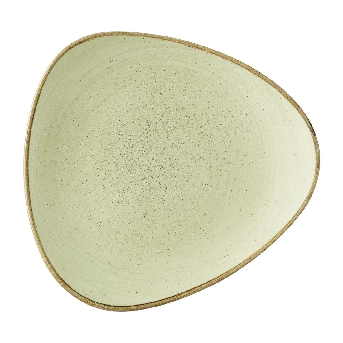 Churchill Stonecast Raw Green Lotus Plates 228mm (12 Pack)
