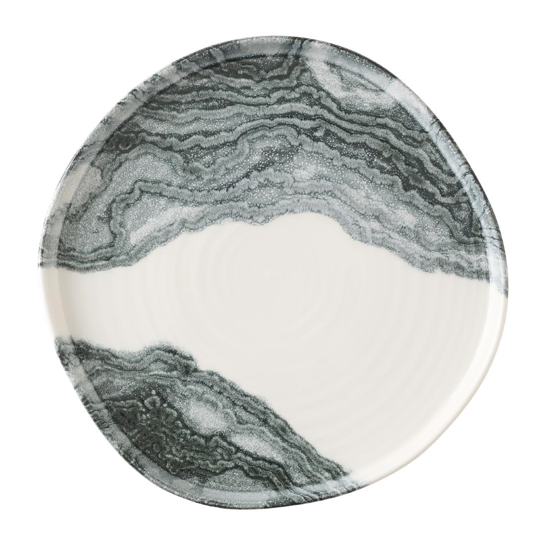 Churchill Tide Black Organic Walled Plates 255mm (6 Pack)
