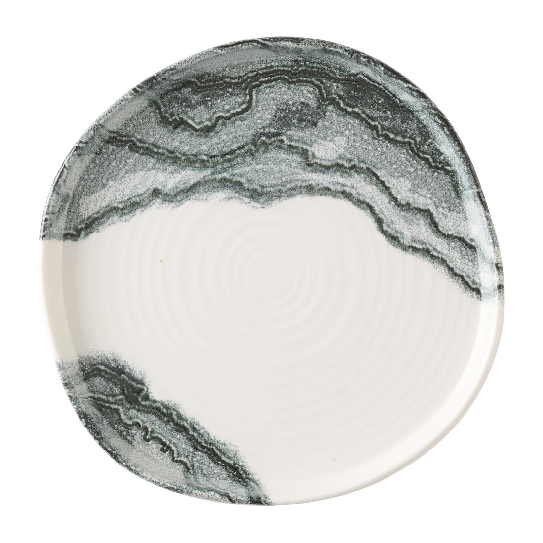 Churchill Tide Black Organic Walled Plates 203mm (6 Pack)