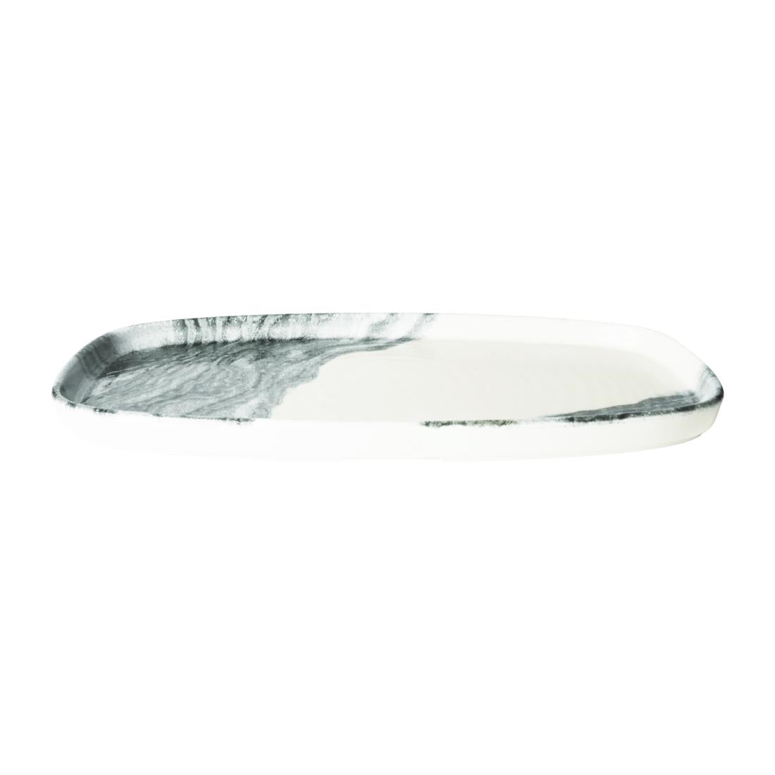 Churchill Tide Black Oblong Chefs Plates 280 x 127mm (6 Pack)