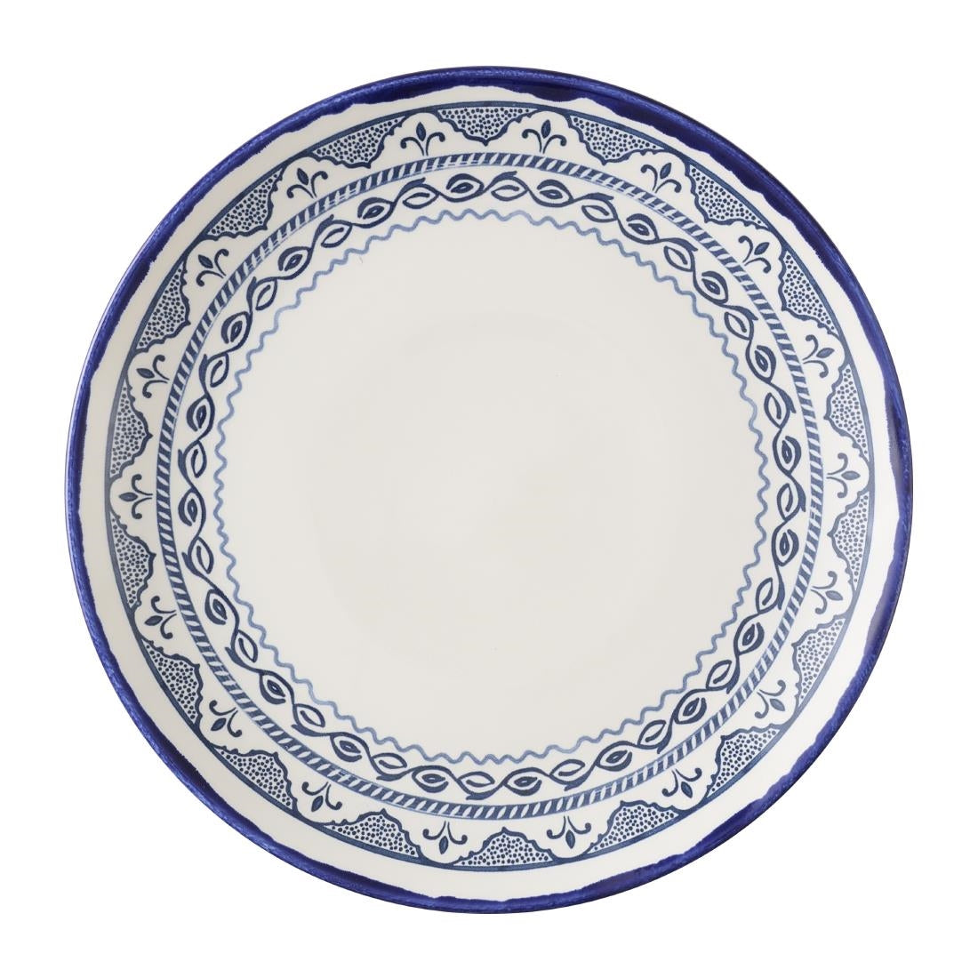 Dudson Harvest Moresque Coupe Plates Blue 260mm (12 Pack)