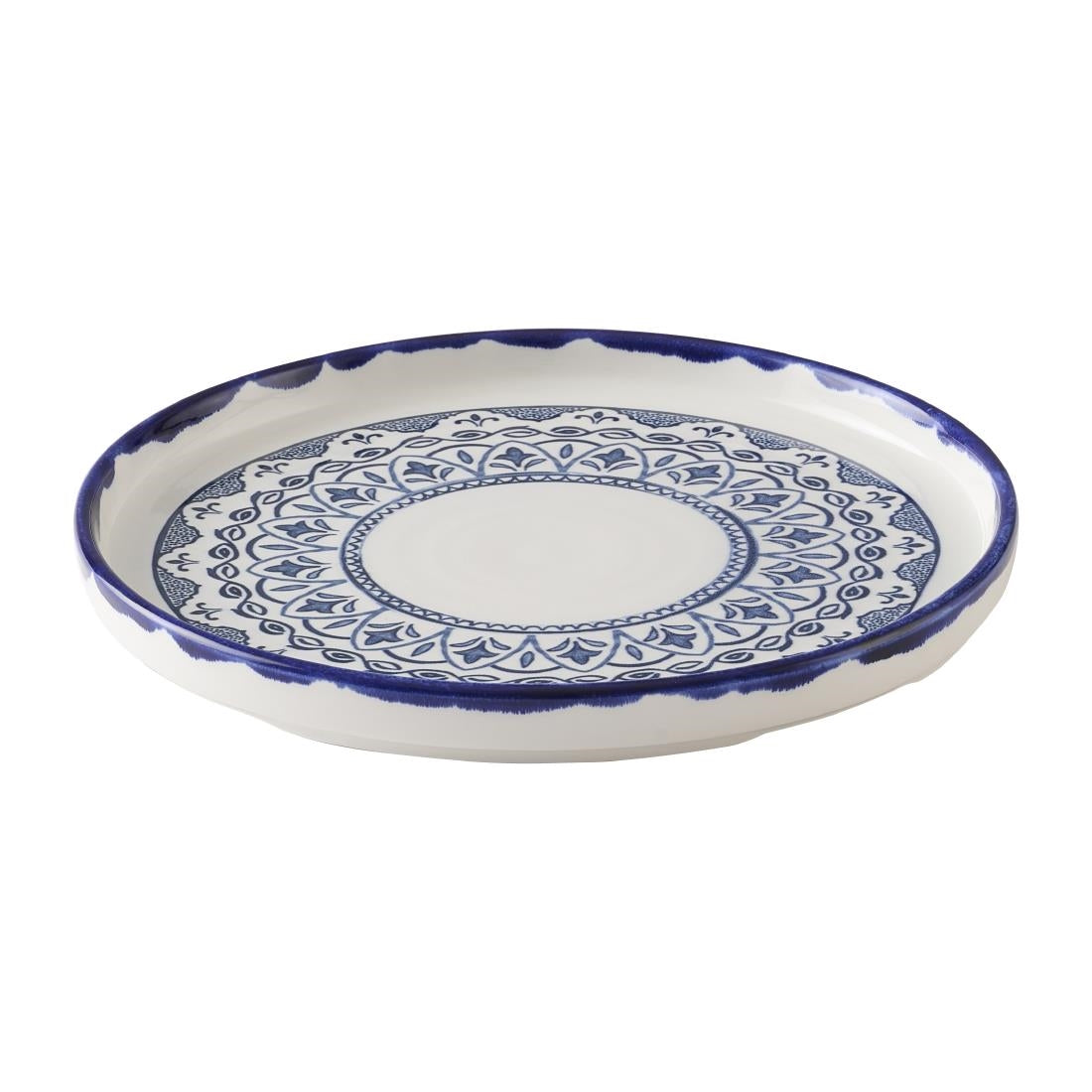 Dudson Harvest Moresque Walled Plates Blue 254mm (6 Pack)