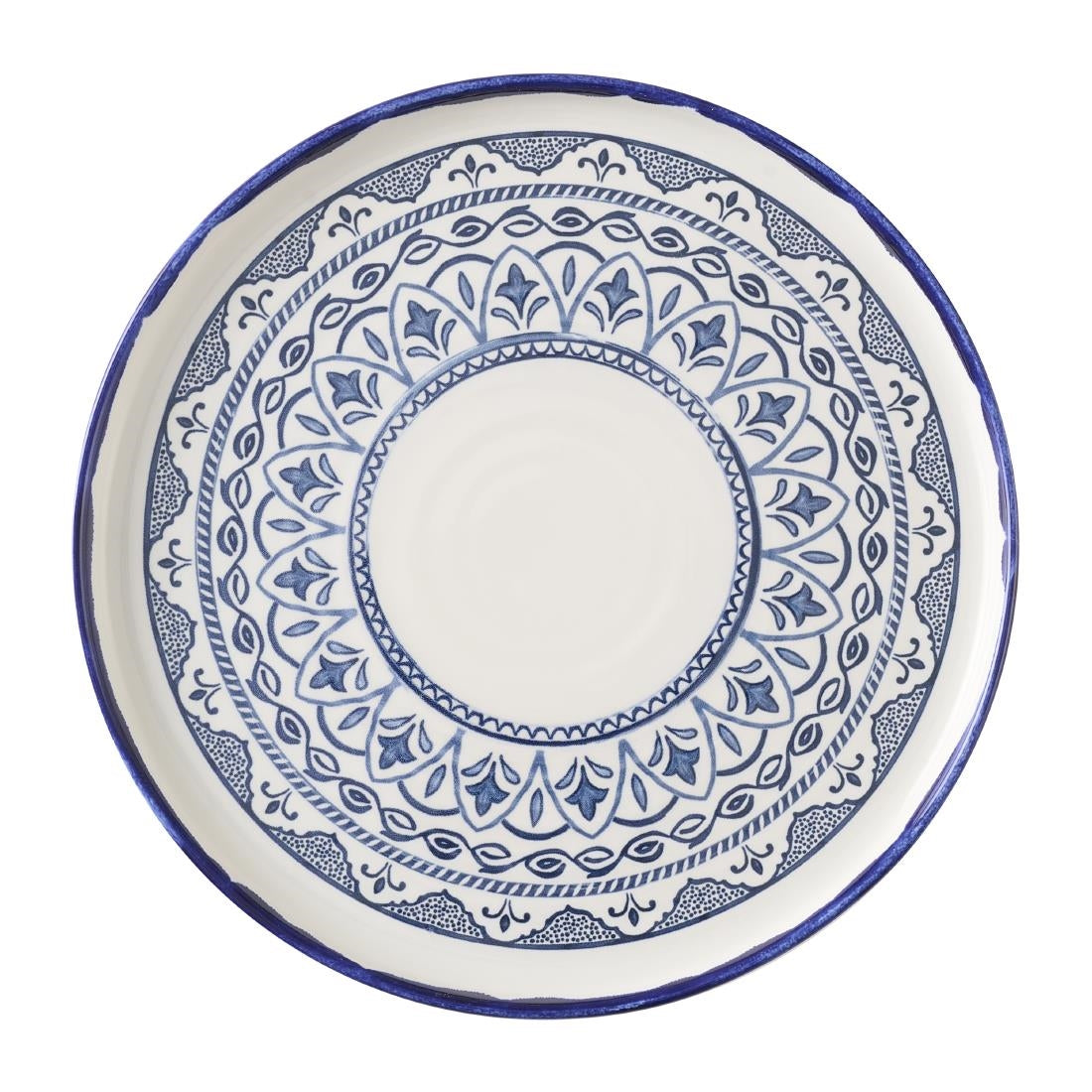 Dudson Harvest Moresque Walled Plates Blue 254mm (6 Pack)