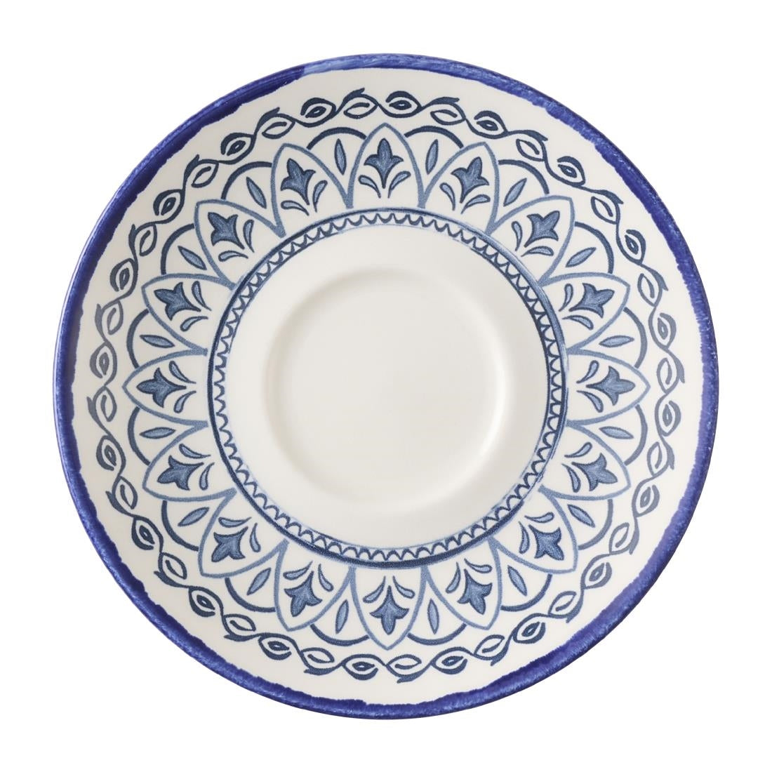 Dudson Harvest Moresque Cappuccino Saucers Blue 159mm (12 Pack)