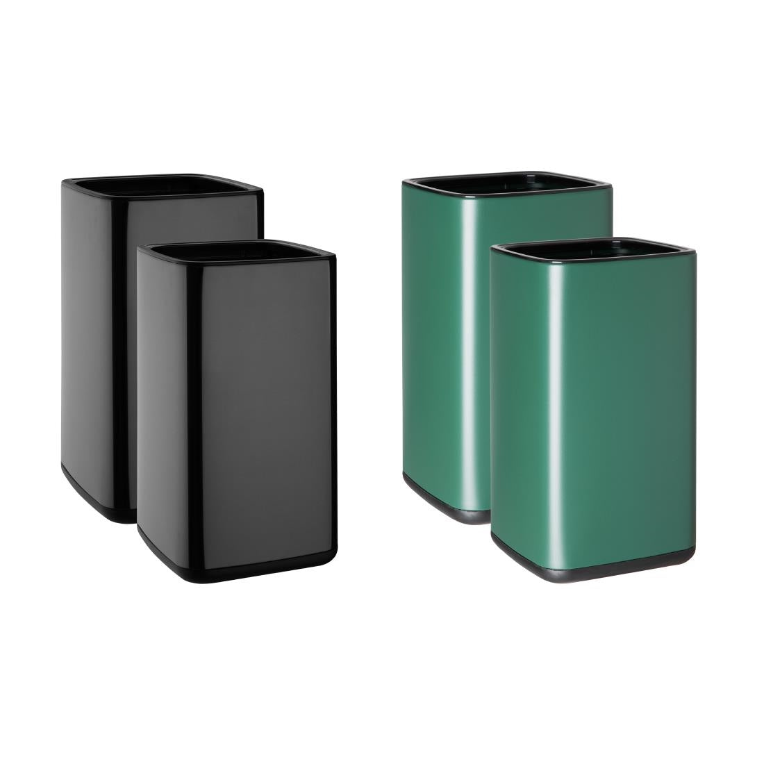 Bolero Square Waste Bin Titanium Black 10Ltr