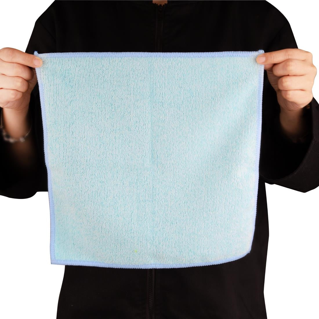 Jantex Microfibre Cloths Blue 400x400mm (5 Pack)