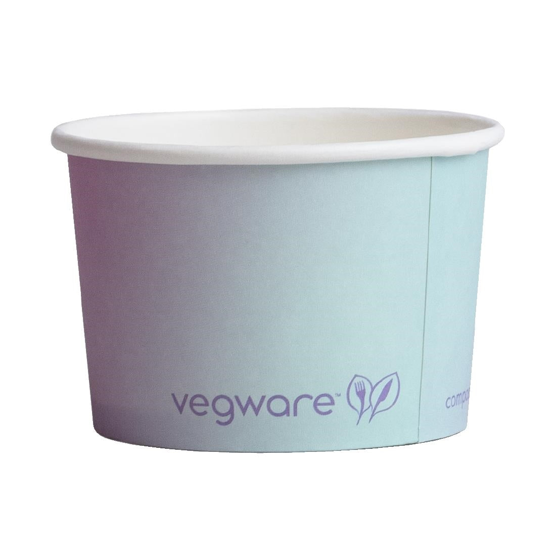 Vegware Single Scoop Ice Cream Pot Tutti Frutti 4oz (1000 Pack)