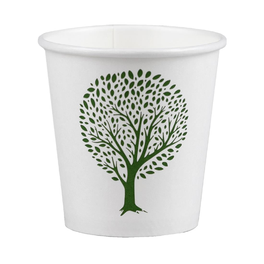 Vegware Green Tree White Hot Cups 4oz 62-Series (1000 Pack)