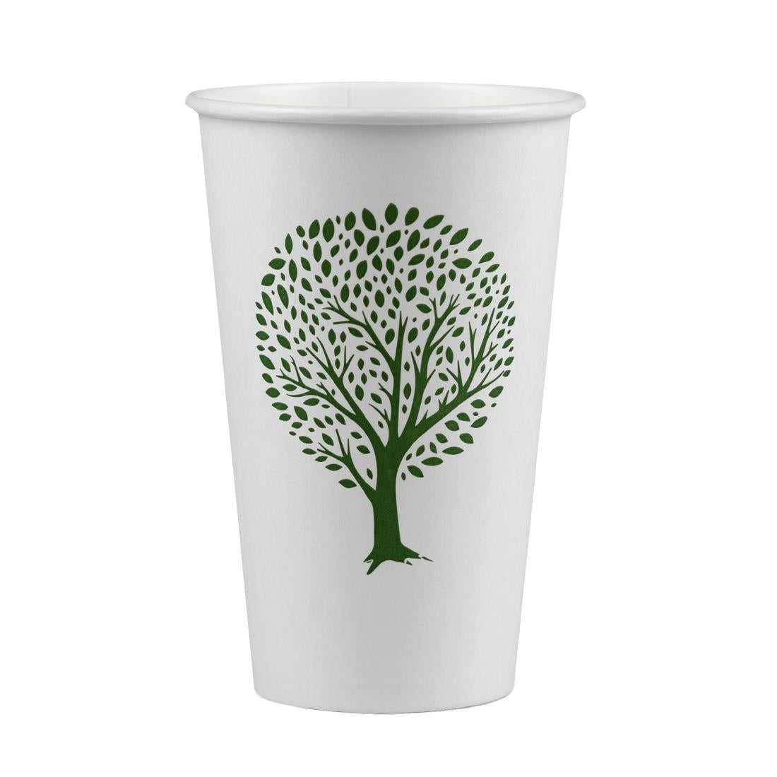 Vegware Green Tree White Hot Cups 16oz 89-Series (1000 Pack)