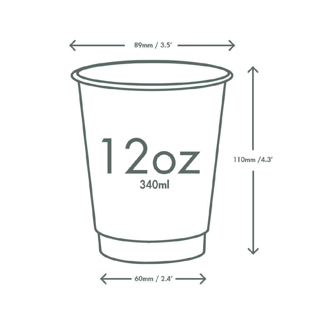 Vegware Christmas Double Wall Hot Cup 89-Series 12oz (500 pack)