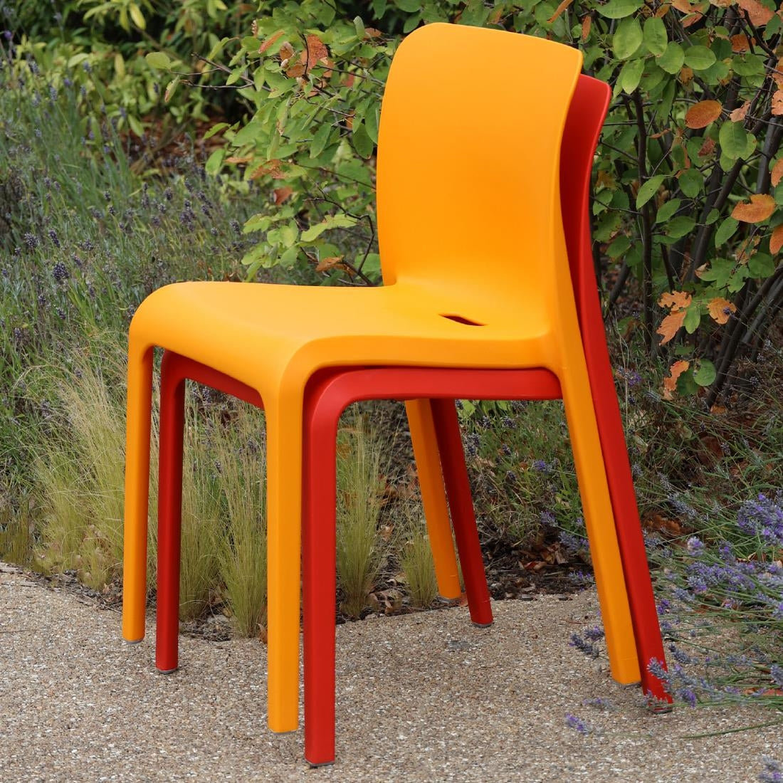 Origin POP Chair Deep Orange 480x500x790mm (2 Pack)