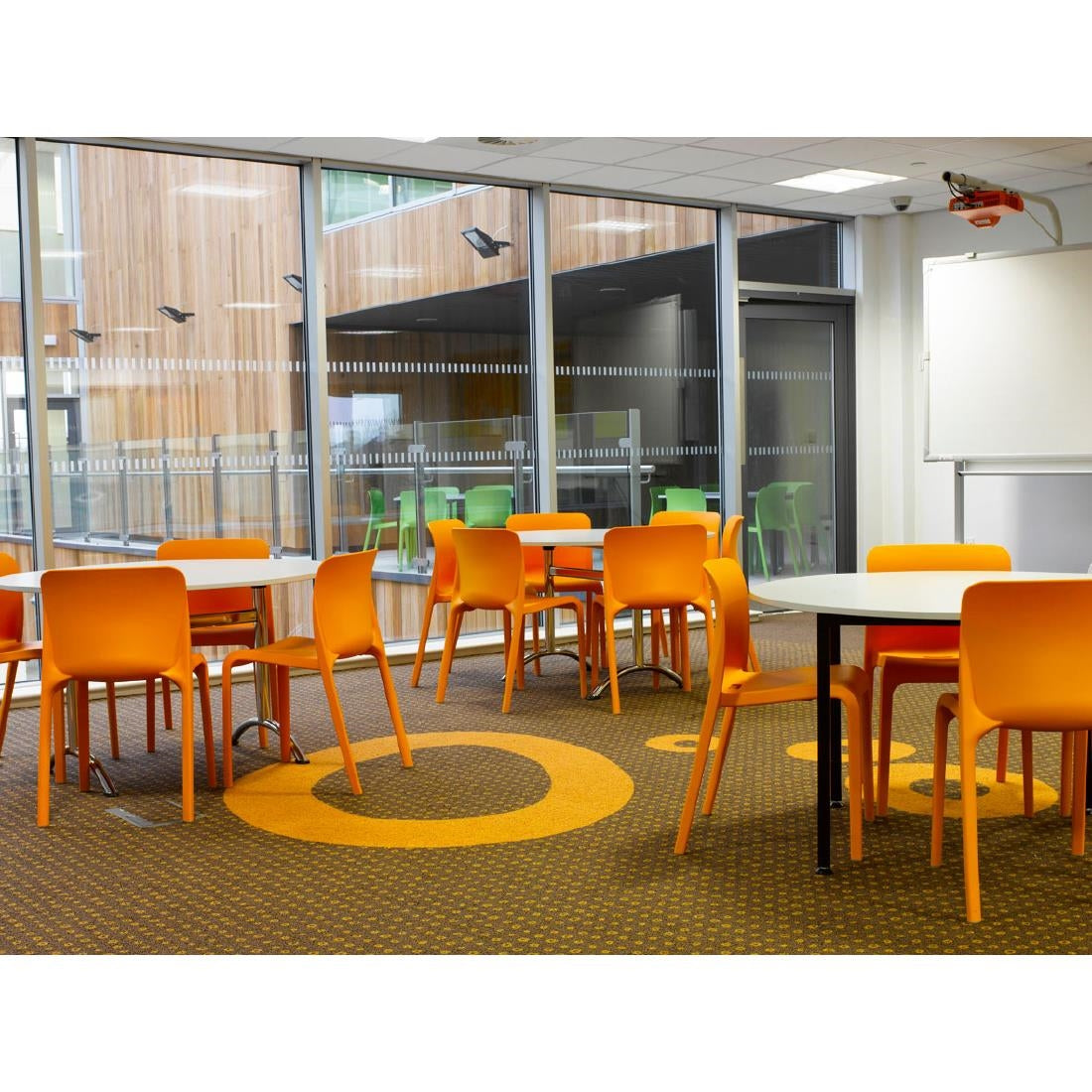 Origin POP Chair Deep Orange 480x500x790mm (2 Pack)