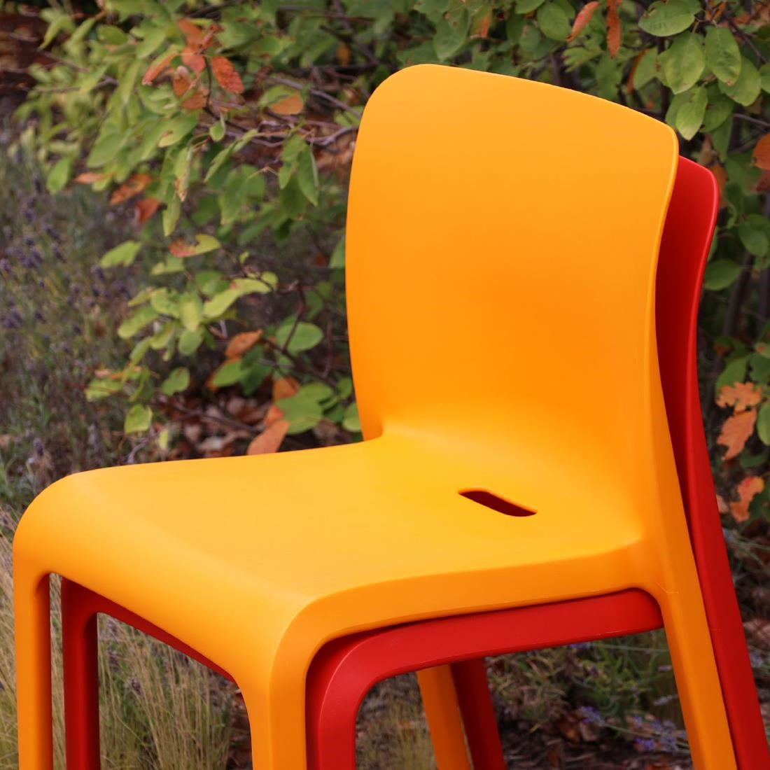 Origin POP Chair Deep Orange 480x500x790mm (2 Pack)