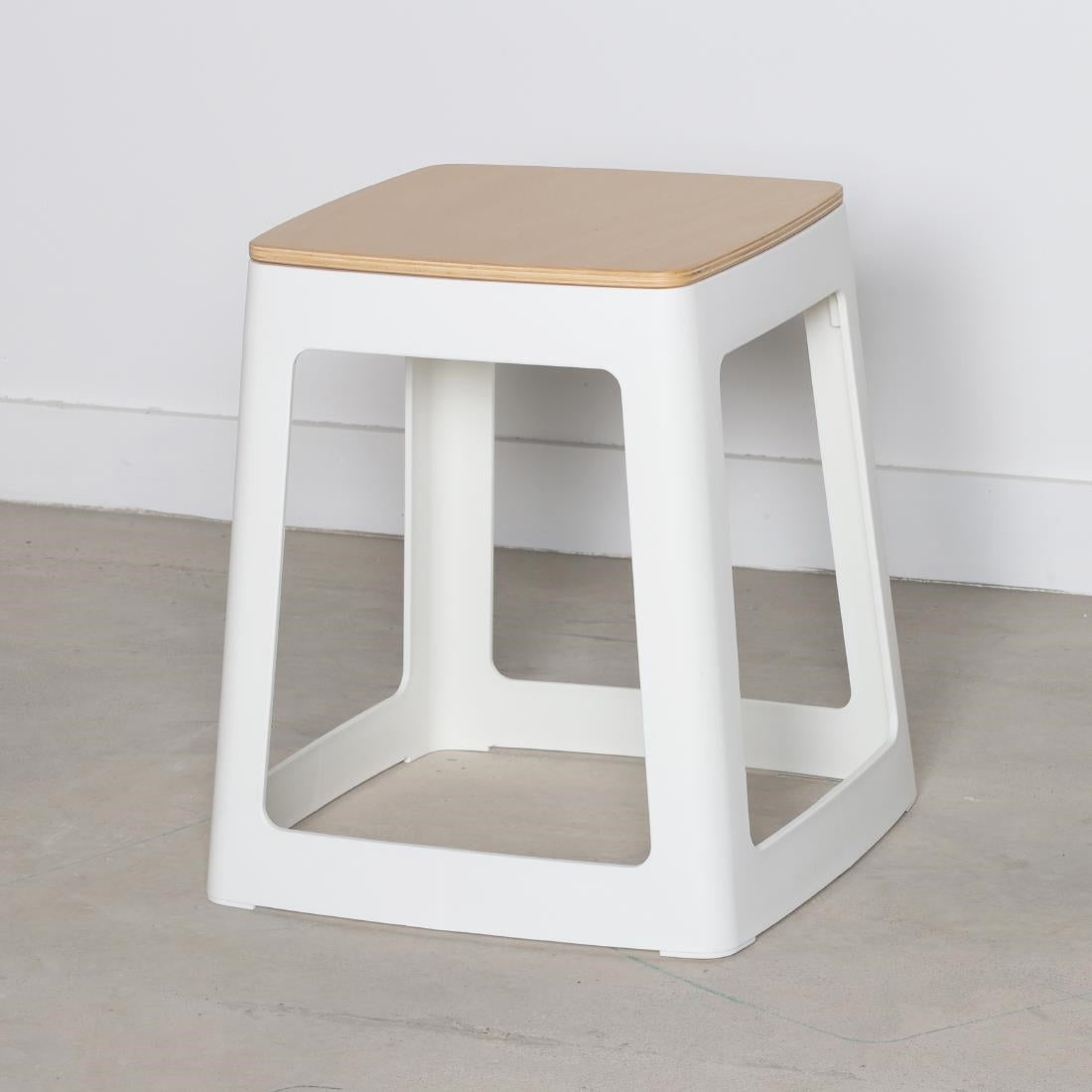 Origin Base Stool Traffic White 400x400x440mm (2 Pack)