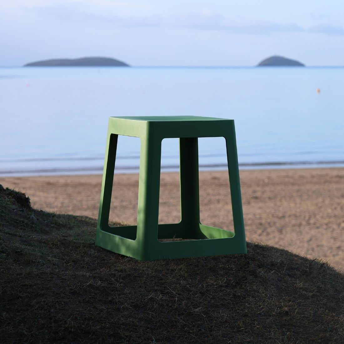 Origin Base Stool May Green 400x400x440mm (2 Pack)