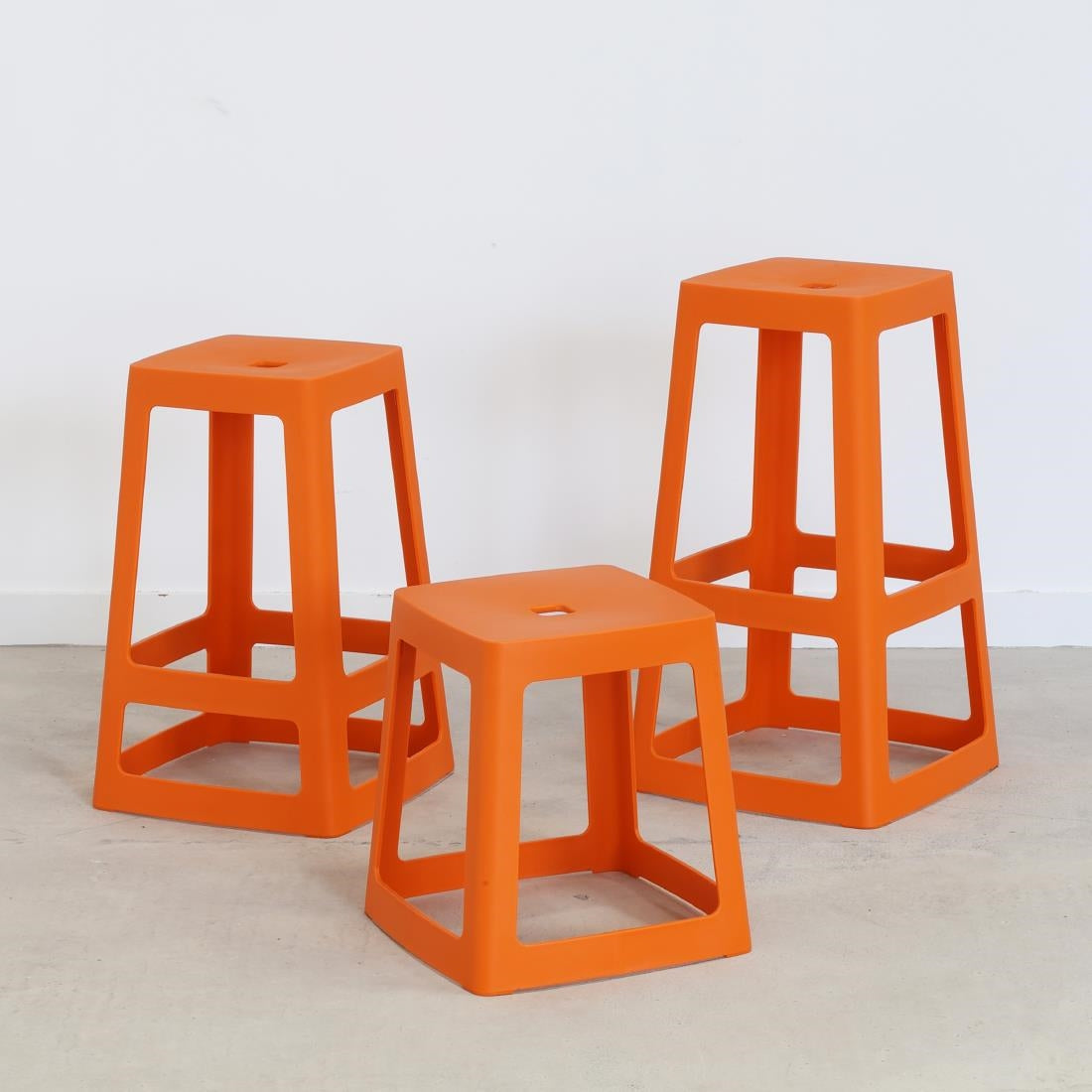 Origin Base Stool Signal Orange 400x400x440mm (2 Pack)